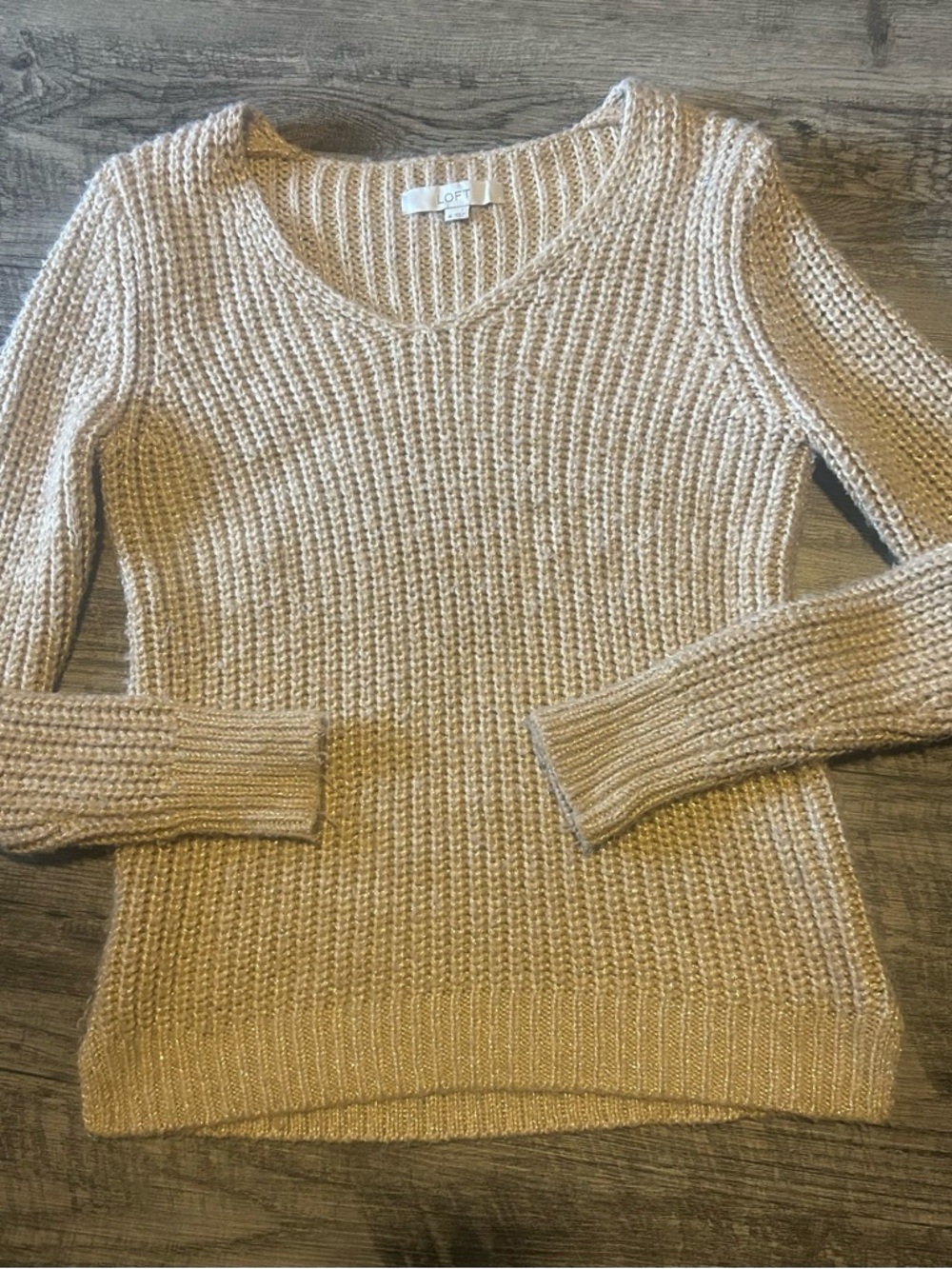 The Loft Beige Long sleeve Sweater